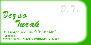 dezso turak business card